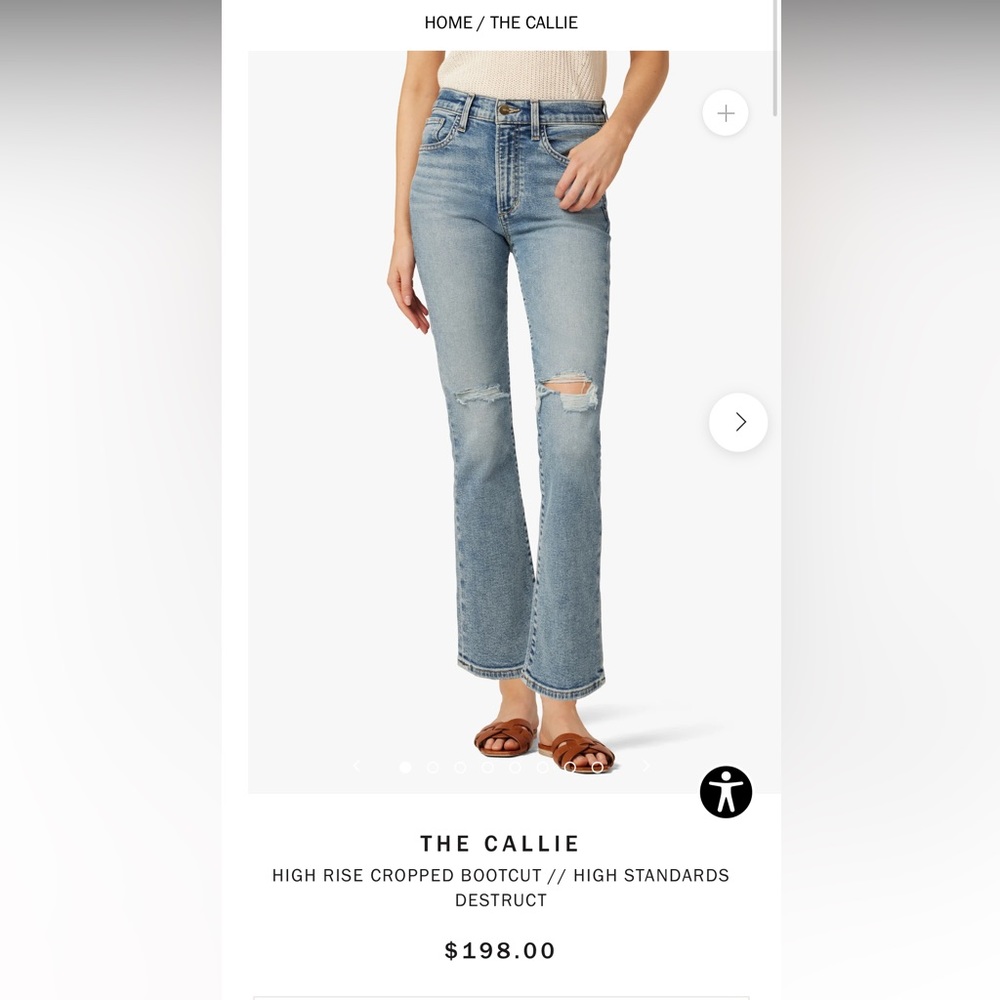 Joe’s Jeans - The Callie High Ride Cropped Boot - Size 28